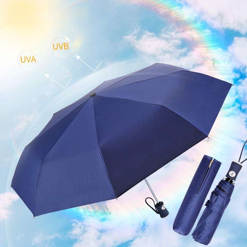 FDJASGY UV Sun Umbrella Compact Folding Travel Umbrella Auto Open