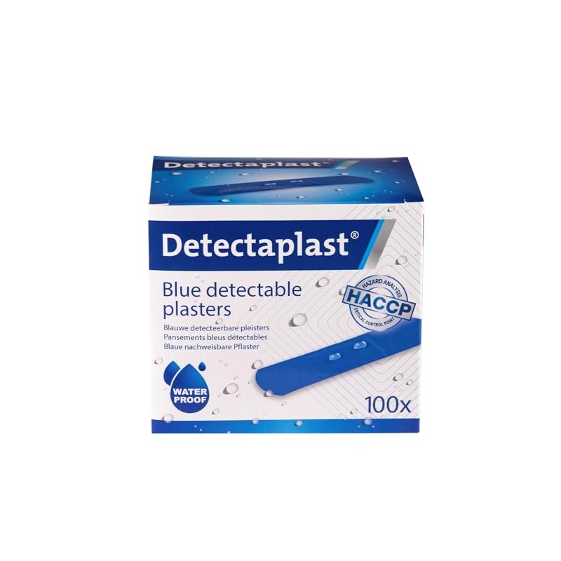 Detectaplast Tiritas azules universales impermeables para manipulación de alimentos y