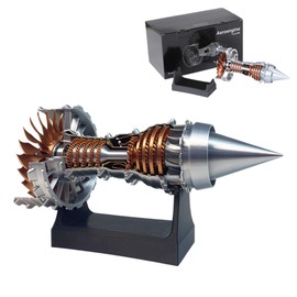 NEOLIAN 11-Inch Turbofan Engine Model Kit Realistic Jet Engine Model for Adults 3D Printed Mini Jet Engine Display with Stand Cool Toy & Gift (DIY Assembly) (DIY Assembly)