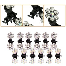 LAKJUOZ Pack of 24 Mini Rhinestone Hair Clips, Mini Metal Hairpin, Plum Diamond Hair Clip, Suitable for Girls, Women, Hair Accessories, Wedding, Prom, Headpiece