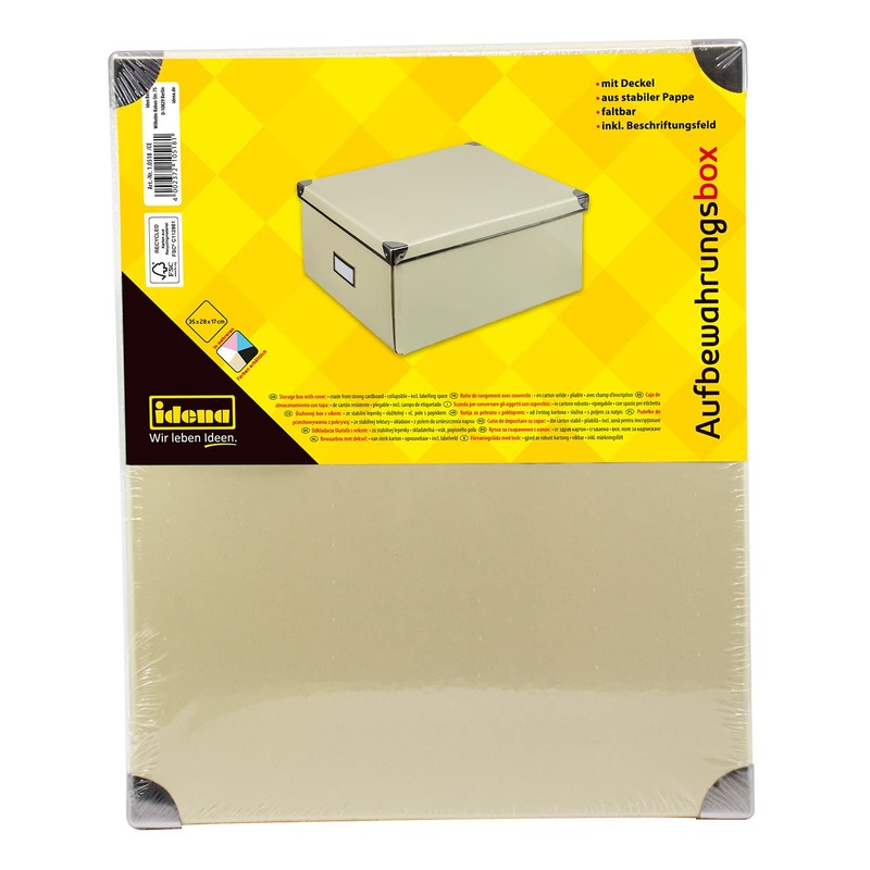 Idena 10518 Storage Box Made of Solid Cardboard, Lid with