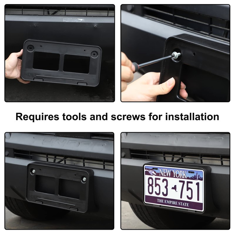 Car Front License Plate Frame Bracket Compatible with Toyota Tundra