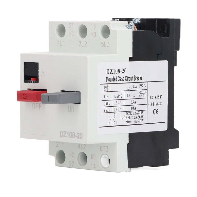 Moulded Case Circuit Breaker Rail Mount Automotive Motor Protector AC380V