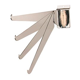 12" Adjustable Chrome Shelf Bracket for Slatwall - Pack of 3