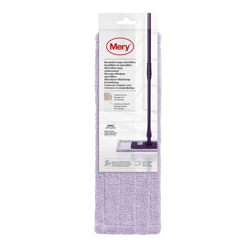 Mery 0 Replacement Microfibre Mop 100% Purple 45 x 15