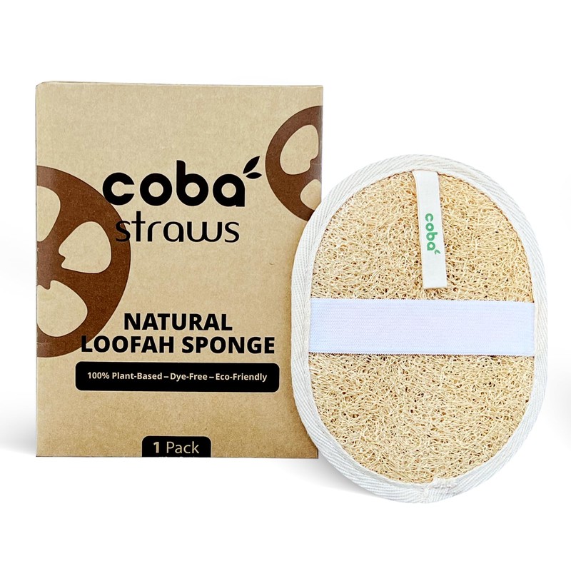 Esponja exfoliante corporal de lufa natural Coba Straws | Esponja