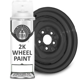 ERA Paints Black Wheel Paint With Omni-Curing Catalyst Technology - 2K Aerosol Glossy Finish With High Temp Resistance And Extreme Durability Against Color Fade And Chemicals Like Brake Fluid