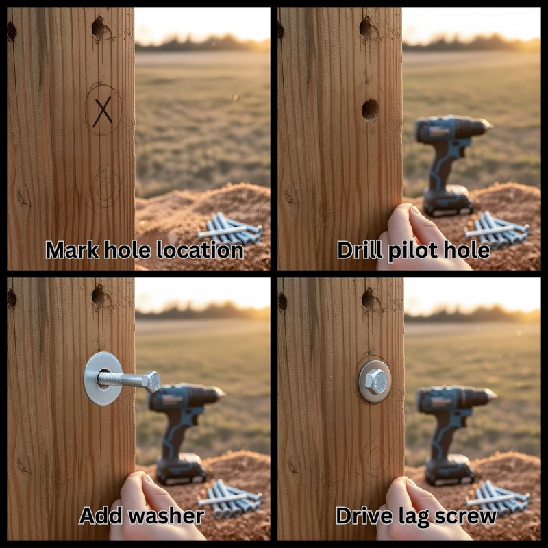 1/2 in x 8 in Hot Dip Galvanized Lag Bolts