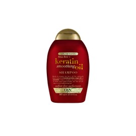 OGX Anti Frizz Keratin Smoothing Oil 5 in 1 Sulfate Free Hair Shampoo, 385ml