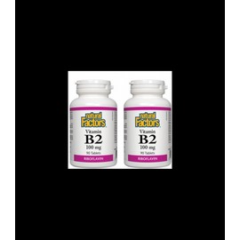 Natural Factors [2 for Deal] Vitamin B2 100 mg, 90 Tablets