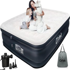 Inflatable Mattress, inflatables Bed, Camping, Travel, Tent Portable Size Lightweight Matress, Easy to Sleeping, Configuration Blow Pump (13 Queen) - Size: 13 Twin