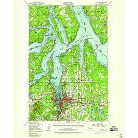 YellowMaps Olympia WA topo map, 1:62500 Scale, 15 X 15 Minute, Historical, 1949, Updated 1958, 20.9 x 17 in - Tyvek