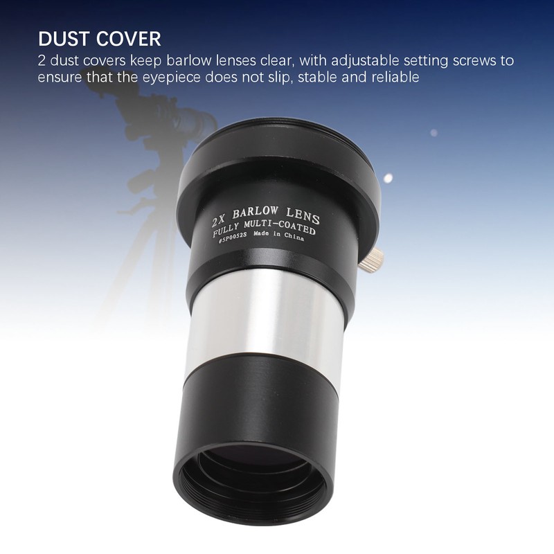 Barlow Lens 2X 1.25in Fully Multi Coated Metal Telescope Eyepiece