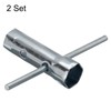 sourcing map Spark Plug Wrench Two Spanner 16-18 mm Hexagon
