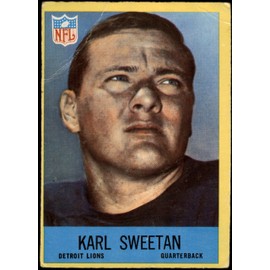 1967 Philadelphia # 71 Karl Sweetan Detroit Lions (Football Card) FAIR Lions