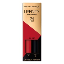 Max Factor X Lipfinity Lip Color, 120 Hot, Step 1: 2.3 ml & Step 2: 1.9 g