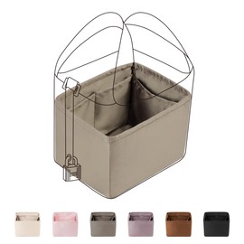 DGAZ Purse Organizer Silky Smooth For Picotin 14/18/22/26/31 Bags,Silk,Luxury Handbag Tote in Bag Shapers, Women(Gris tourterelle,PC18)