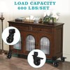 Side Mount Industrial Casters, MALLLALA 3" Heavy Duty L-Shaped Bracket