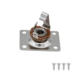 Tutuxio 1/4'' Square Output Jack Plate, Metal Input Jack Socket for Electric Guitar Bass Parts and Accessories Replacement