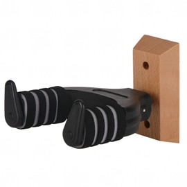 Singzhu Guitar Wall Mount Hanger with Auto Lock, Sponge Protection, Wooden Base