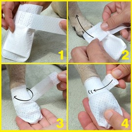 Pawflex Bandages Medimitt Bandages for Pets (Pack of 4) Large