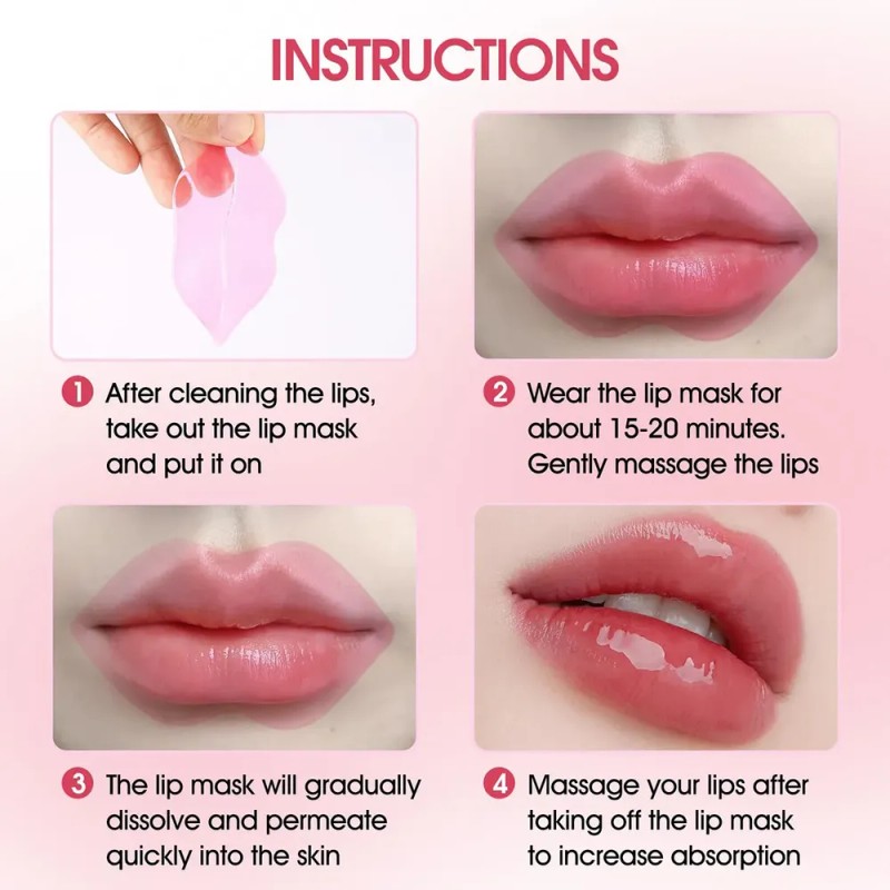 Moisturizing Lip Enhancer Patches 30 Pcs Gel Collagen