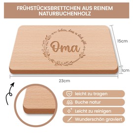 Gifts for Grandma, Breakfast Board Grandma, Bread Board with Engraving as a Gift for Best Grandma