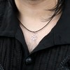 Baphomet Kette Anhänger mit Halsband, Handgefertigter Pentagramm Charm Schmuck aus