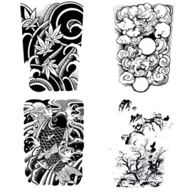 타투 커버스티커 스티커문신 17x 24cm 사쿠라 반팔 타투스티커 idp9+1jdy Tattoo Cover Sticker Sticker Tattoo 17x24cm Sakura Short Sleeve Tattoo Sticker idp9+1jdy [Type A]