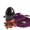 Polar Jade Black Obsidian Gemstone Egg Sphere 45 x 30