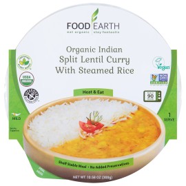 Food Earth Entree Lentil Curry Rice 10.58 oz (Pack of 6)