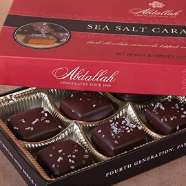 Abdallah's Chocolates-Dark Chocolate Caramels With Sea Salt, 1 lb.