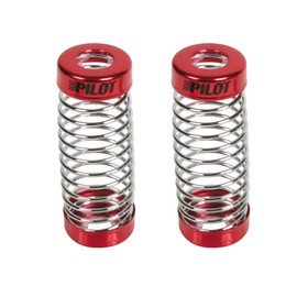 Racing Seat Suspensions 2 Pcs - Red/Chrome Headrest Pole Covers