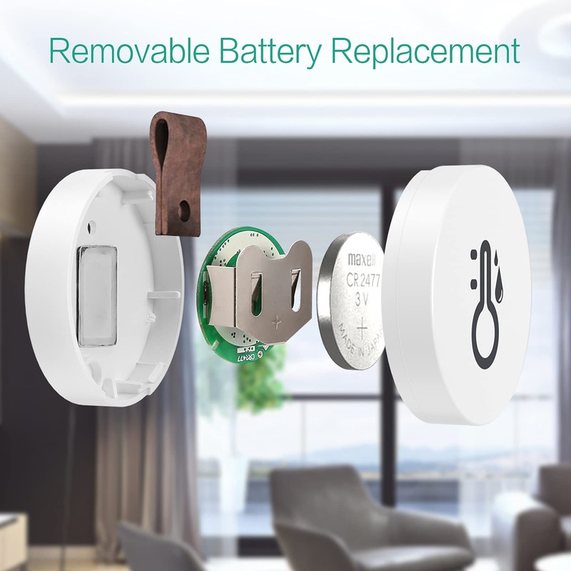 ORIA Wireless Thermometer Hygrometer, Mini Bluetooth 5.0 Humidity Temperature Sensor