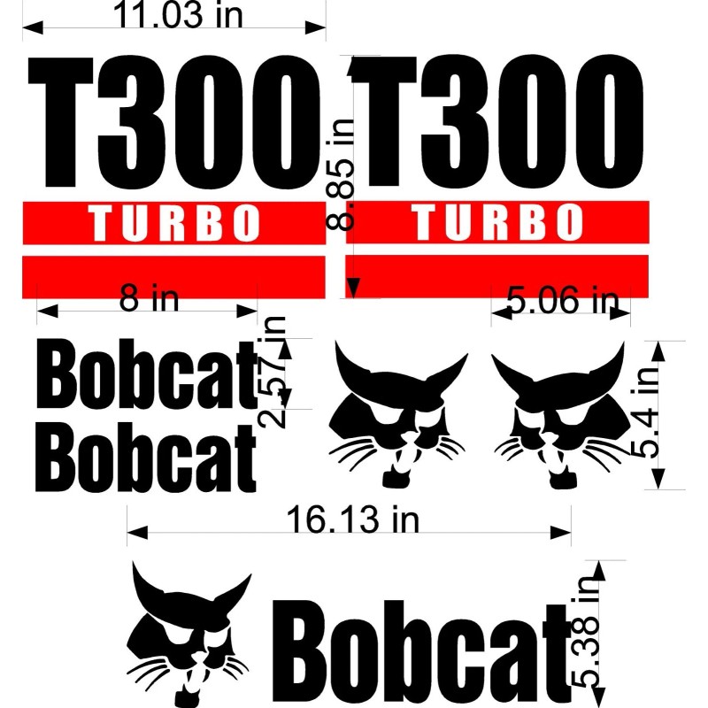 Aftermarket 7PC Kit fits Bobcat T300 Turbo Skid Steer Set