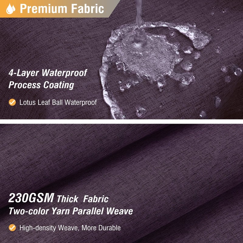 BTTN Purple Shower Curtain - Linen Textured Heavy Duty Waterproof