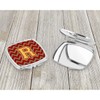 Caroline's Treasures Letter R Chevron Garnet and Gold Compact Travel