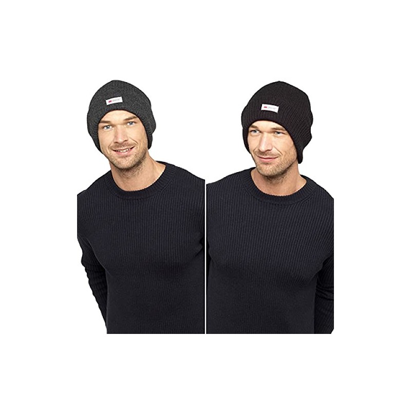 Men's Ribbed Thinsulate Hat (Black)