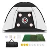 AOMIUM Golf Net with Practice Mat,Golf Hitting Aid Nets 10x7F