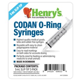 CODAN Slip-Tip O-Ring Syringes, 5 mL (3 Pack)
