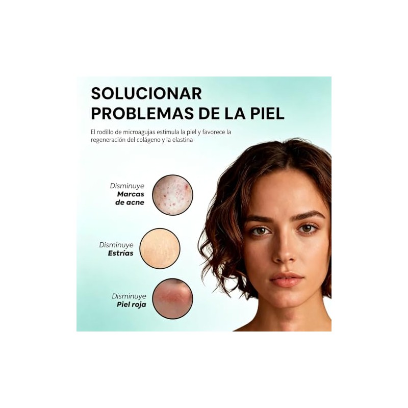 2 PCS Dermaroller 0.25 mm Titanio, Rodillo Facial para Barba