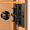 Black Spring-Loaded Door Hinge for Door Hardware Replacement – 4-Inch
