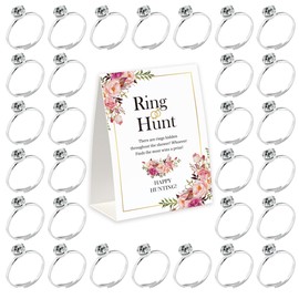 Ring Hunt Game, Bridal Shower Game, Bridal Shower Decoration, Bachelorette Decoration Party, Engagement Party Game, Bridal Shower Party Ring Scavenger Hunt-JZXB006