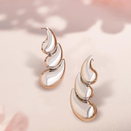 FDEETY Women's Earrings Unique Designs High Quality Earrings Teardrop Shape Hypoallergenic Gift Choice Very Popular, Zinc