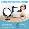 Fabuday Double Sided Magnifying Makeup Mirror - Tabletop Mirror with