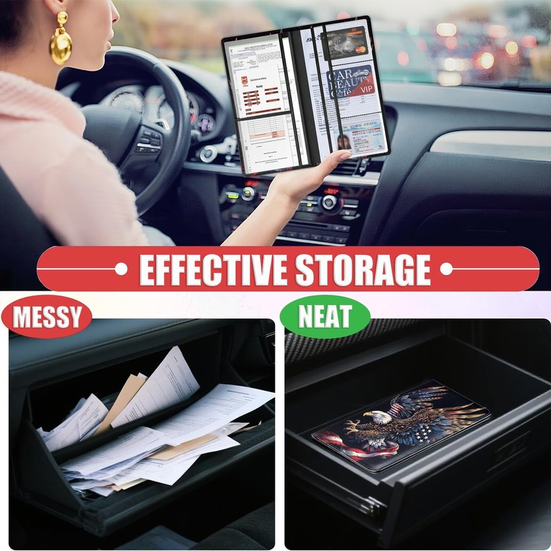 Car Registration and Insurance Card Holder for Women Men, Waterproof