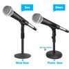 Desktop Microphone Stand, Upgraded Adjustable Table Mic Stand with Non-Slip