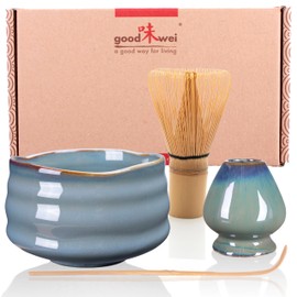 Goodwei Japanese Matcha Complete Set with High Quality Tea Bowl