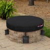 Dosminer Fire Pit Cover Round Outdoor Built In Stone Fire