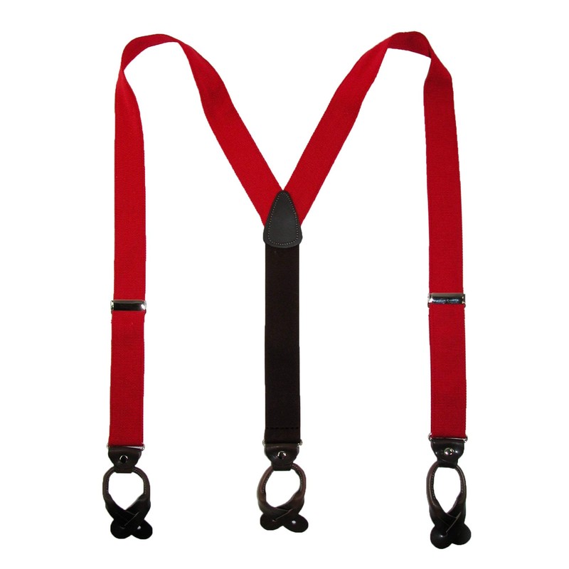 CTM Men's Canvas Button-End Old West Suspenders (Tall Available), X-long,